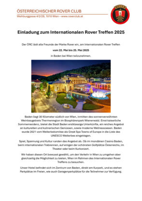 thumbnail of Vorankündigung Internationales Rover Treffen 2025